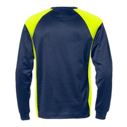 Fristads Langarm-T-Shirt 7071 THV Größe 4XL Marine/Warnschutz-Gelb