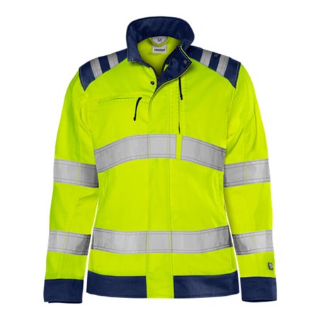 Fristads High Vis Green Jacke Damen Kl. 3 4068 GPLU Größe L Warnschutz-Gelb/Marine