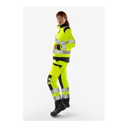 Fristads High Vis Green Jacke Damen Kl. 3 4068 GPLU Größe M Warnschutz-Gelb/Schwarz