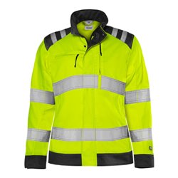 Fristads High Vis Green Jacke Damen Kl. 3 4068 GPLU Größe XL Warnschutz-Gelb/Schwarz