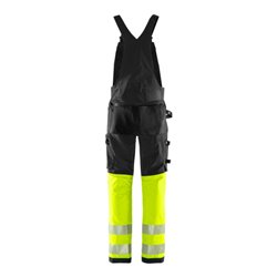 Fristads High Vis Green Stretch Latzhose Kl. 1 1032 GSTP Größe D88 Warnschutz-Gelb/Schwarz