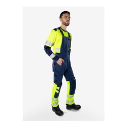 Fristads High Vis Green Stretch Latzhose Kl. 1 1032 GSTP Größe D92 Warnschutz-Gelb/Schwarz