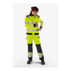 Fristads High Vis Green Jacke Damen Kl. 3 4068 GPLU Größe S Warnschutz-Orange/Marine