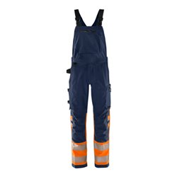 Fristads High Vis Green Stretch Latzhose Kl. 1 1032 GSTP Größe C154 Warnschutz-Orange/Marine