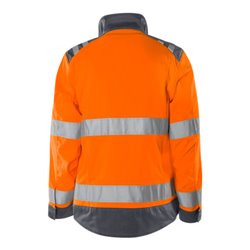 Fristads High Vis Green Jacke Damen Kl. 3 4068 GPLU Größe 3XL Warnschutz-Orange/Grau