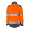 Fristads High Vis Green Jacke Damen Kl. 3 4068 GPLU Größe L Warnschutz-Orange/Grau
