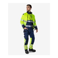 Fristads High Vis Green Handwerker Stretchhose Kl. 1 2643 GSTP Größe C44 Warnschutz-Gelb/Marine