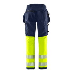 Fristads High Vis Green Handwerker Stretchhose Kl. 1 2643 GSTP Größe C156 Warnschutz-Gelb/Marine