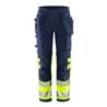 Fristads High Vis Green Handwerker Stretchhose Kl. 1 2643 GSTP Größe D116 Warnschutz-Gelb/Marine