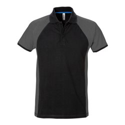 Fristads Acode Poloshirt 7650 PIQ Größe S Schwarz/Grau