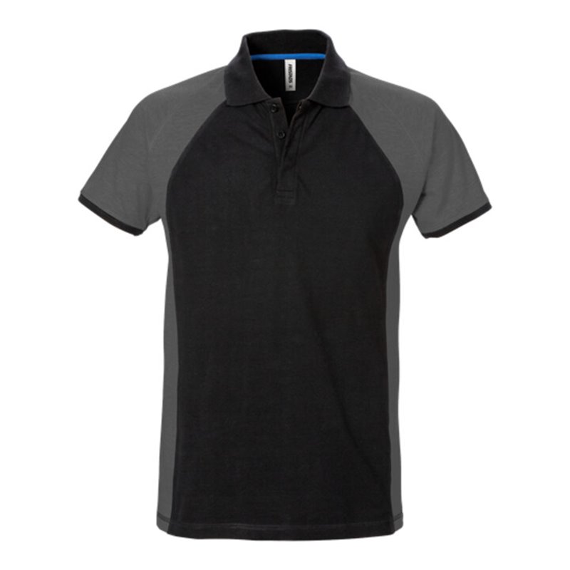Fristads Acode Poloshirt 7650 PIQ Größe XL Schwarz/Grau