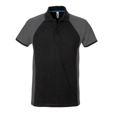 Fristads Acode Poloshirt 7650 PIQ Größe XL Schwarz/Grau