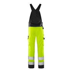 Fristads High Vis Green Latzhose Kl. 2 1030 GPLU Größe C148 Warnschutz-Gelb/Schwarz