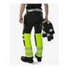 Fristads High Vis Green Handwerker Stretchhose Kl. 1 2643 GSTP Größe C46 Warnschutz-Gelb/Schwarz