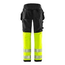 Fristads High Vis Green Handwerker Stretchhose Kl. 1 2643 GSTP Größe C54 Warnschutz-Gelb/Schwarz