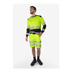 Fristads High Vis Green Stretch-Shorts Kl. 2 2648 GSTP Größe C60 Warnschutz-Orange