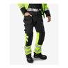 Fristads High Vis Green Handwerker Stretchhose Kl. 1 2643 GSTP Größe D116 Warnschutz-Gelb/Schwarz