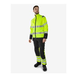 Fristads High Vis Green Stretchjacke Kl. 3 4647 GSTP Größe S Warnschutz-Gelb/Schwarz