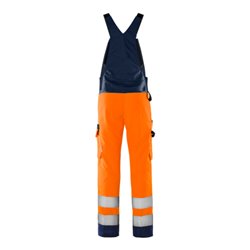 Fristads High Vis Green Latzhose Kl. 2 1030 GPLU Größe C156 Warnschutz-Orange/Marine