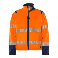 Fristads High Vis Green Stretchjacke Kl. 3 4647 GSTP Größe 3XL Warnschutz-Orange/Marine