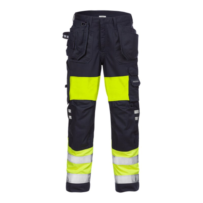 Fristads Flamestat High Vis Handwerkerhose Damen Kl. 1 2777 ATHS Größe 34 Warnschutz-Gelb/Marine