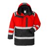 Fristads High Vis Winterparka Kl. 3 4042 PP Größe 4XL Warnschutz-Rot/Schwarz