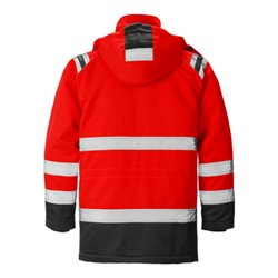 Fristads High Vis Winterparka Kl. 3 4042 PP Größe 4XL Warnschutz-Rot/Schwarz