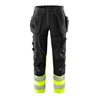 Fristads High Vis Handwerker Stretch-Hose Kl.1 2608 FASG Größe C154 Warnschutz-Gelb/Schwarz