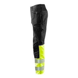 Fristads High Vis Handwerker Stretch-Hose Kl.1 2608 FASG Größe C50 Warnschutz-Gelb/Schwarz