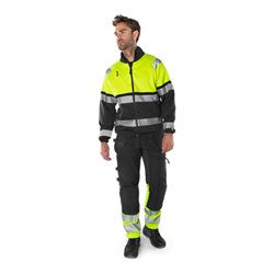 Fristads High Vis Handwerker Stretch-Hose Kl.1 2608 FASG Größe C64 Warnschutz-Gelb/Schwarz