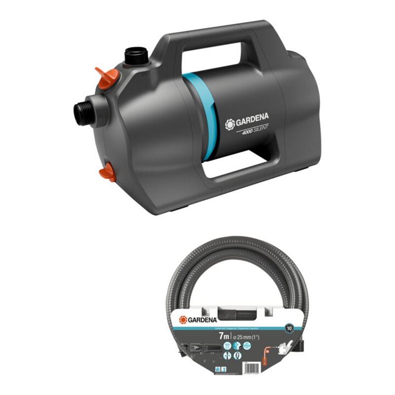 Gardena Gartenpumpe 4100 Silent Saugschlauch-Set