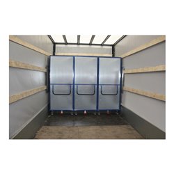 VARIOfit Etagenwagen fest verschweißt Drahtgitterwände, Doppelflügeltür mit Drehgriff-Verschluss