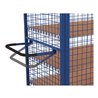 VARIOfit Etagenwagen fest verschweißt Drahtgitterwände, Doppelflügeltür mit Drehgriff-Verschluss