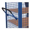 VARIOfit Etagenwagen fest verschweißt Drahtgitterwände, Doppelflügeltür mit Drehgriff-Verschluss