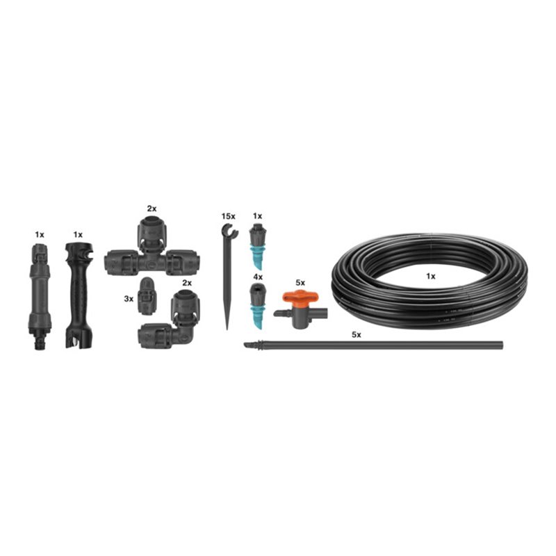 Gardena Micro-Drip-System Tropfbewässerung Set Gemüse-/Blumenbeet (60 m²)