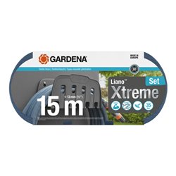 Gardena Textilschlauch Liano™ Xtreme 1/2', 15 m Set + Wandschlauchhalter - Aktion