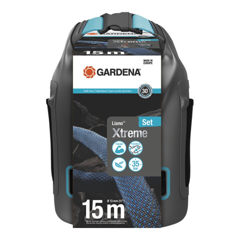 Gardena Textilschlauch Liano™ Xtreme 1/2', 15 m Set + Tasche