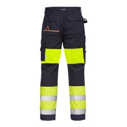 Fristads Flamestat High Vis Hose Damen Kl. 1 2776 ATHS Größe 40 Warnschutz-Gelb/Marine