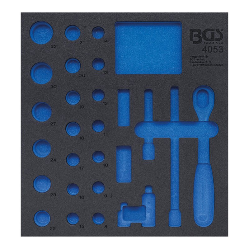 BGS Werkstattwageneinlage 2/3 4053-1, leer, für Art. 4053