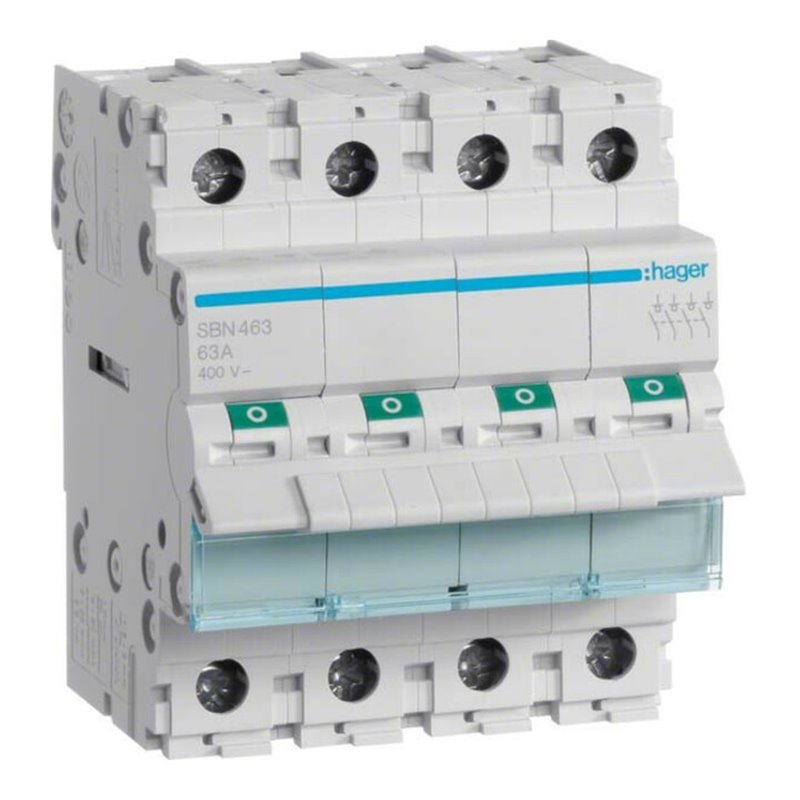 Hager Ausschalter 4P 63A SBN463