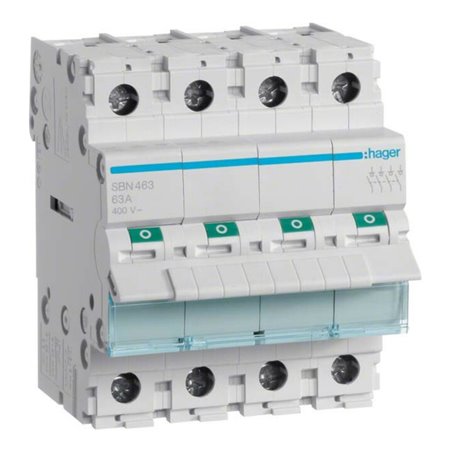 Hager Ausschalter 4P 63A SBN463
