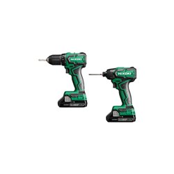 HiKOKI Combo-Kit Akku-Bohrschrauber + Schlagschrauber KC18DD + 2x Akkus BSL1830C