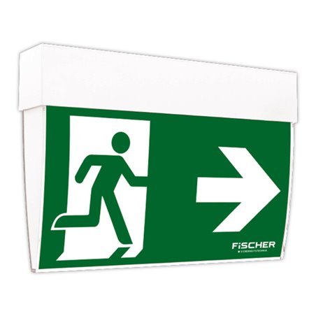 fischer Rettungszeichenleuchte3/8h opt.Mesh/NB Add.on F1U383M