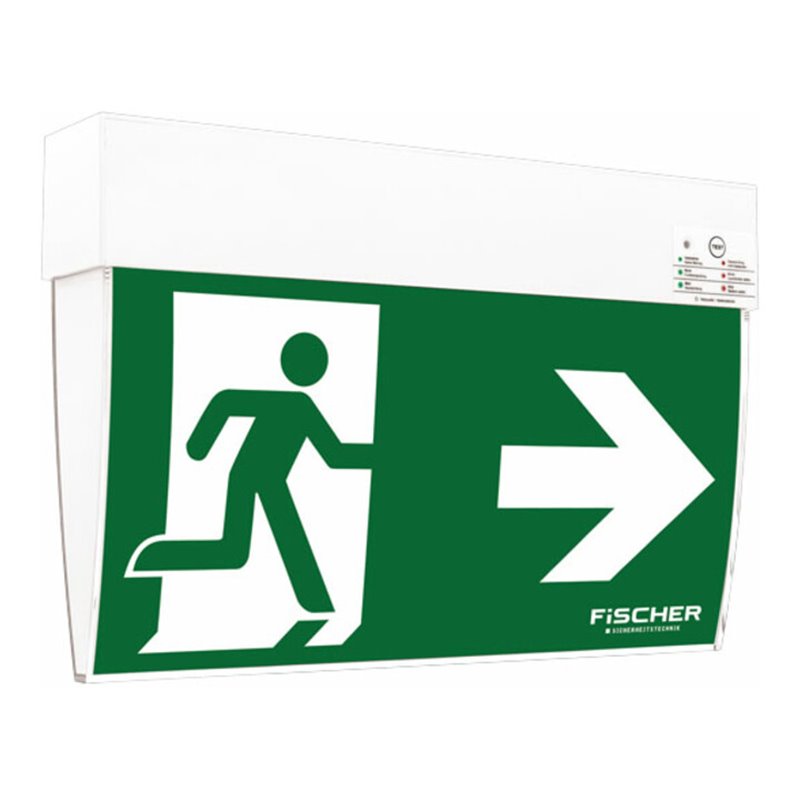 fischer LED-Rettungszeichenleuchte 3/8h,27m,IP54 F1U383AT2.V4
