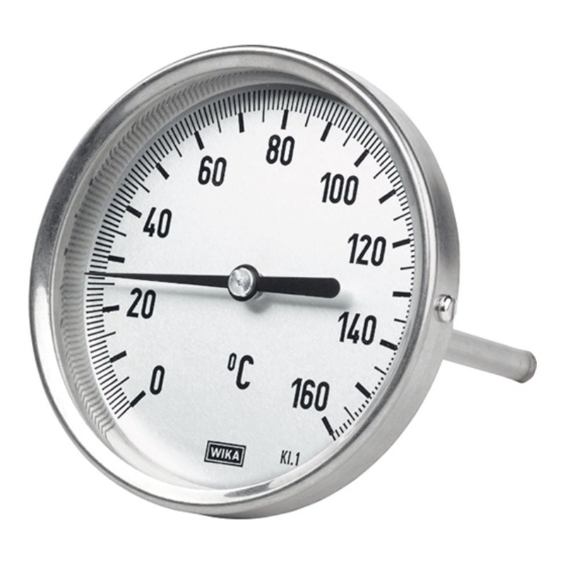 Riegler Bimetallthermometer, G 1/2 hinten, L63, Ã˜ 100, 0 °C bis 200 °C