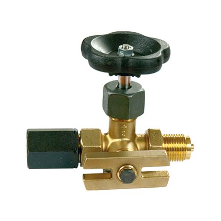 Riegler Manometer-Absperrventil, Zapfen - Spannmuffe, Messing, G 1/2