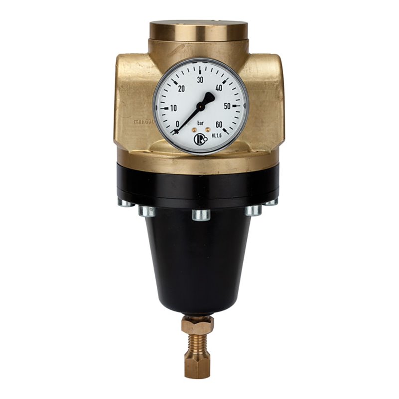 Riegler Hochdruckregler 60 bar, inkl. Mano., G 1, Regelbereich 2 - 35 bar