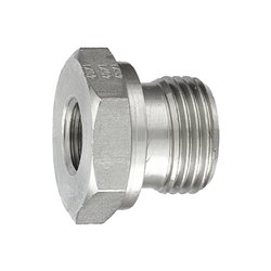 Riegler Kurze Wechselreduzierung, G 1 1/2 a., G 3/4 i., Edelstahl 1.4571