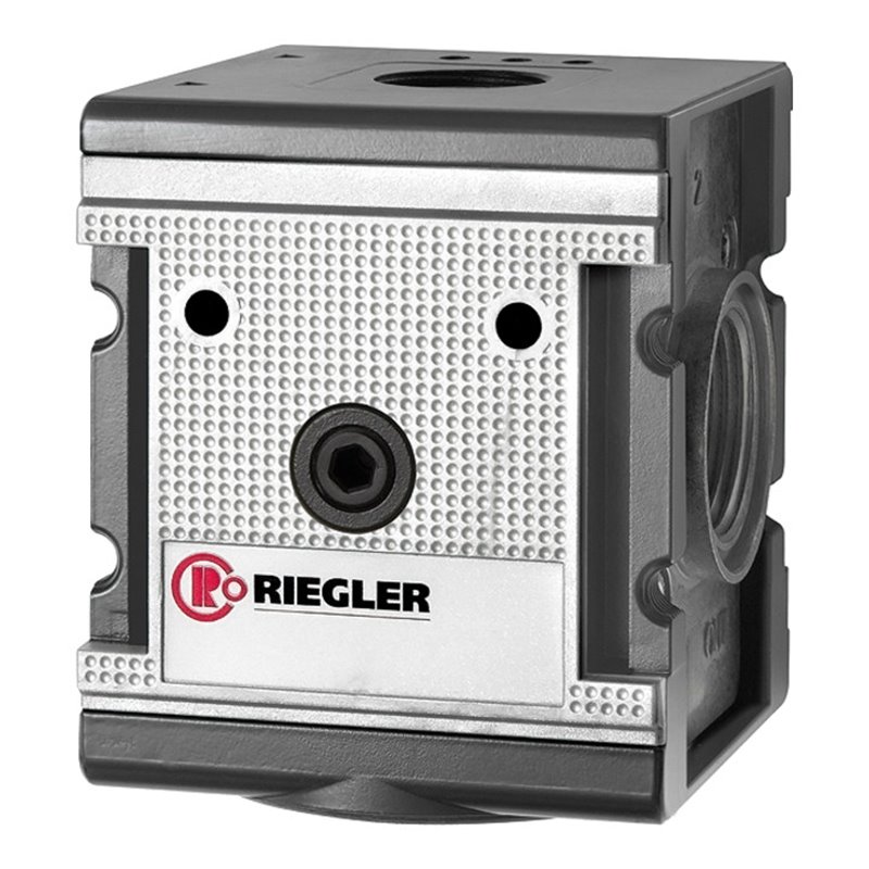 Riegler Verteiler »multifix«, breite Ausführung, BG 4, G 3/4, 4 Abgänge