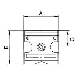 Riegler Verteiler »multifix«, breite Ausführung, BG 4, G 3/4, 4 Abgänge